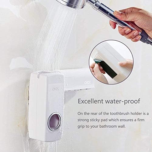 Automatic Toothpaste Dispenser with 5-Slot Toothbrush Holder