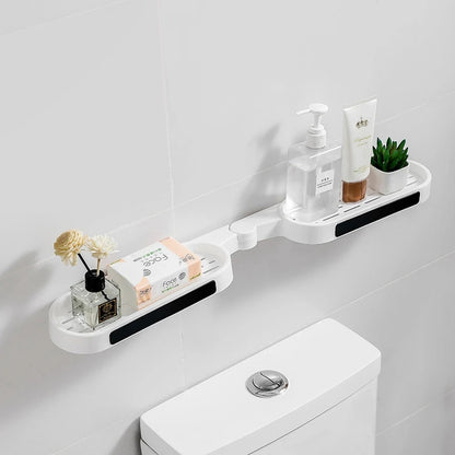 Rotatable Bathroom Corner Shelf Wall Mounted Storage Rack