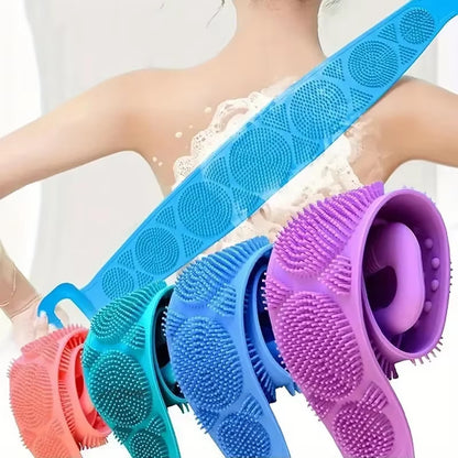 Silicone Bath Belt Exfoliating Back Scrubber for Shower